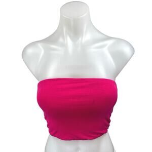 Free People Intimately Pink Strapless Sleeveless Bandeau Tube Crop Top Size S